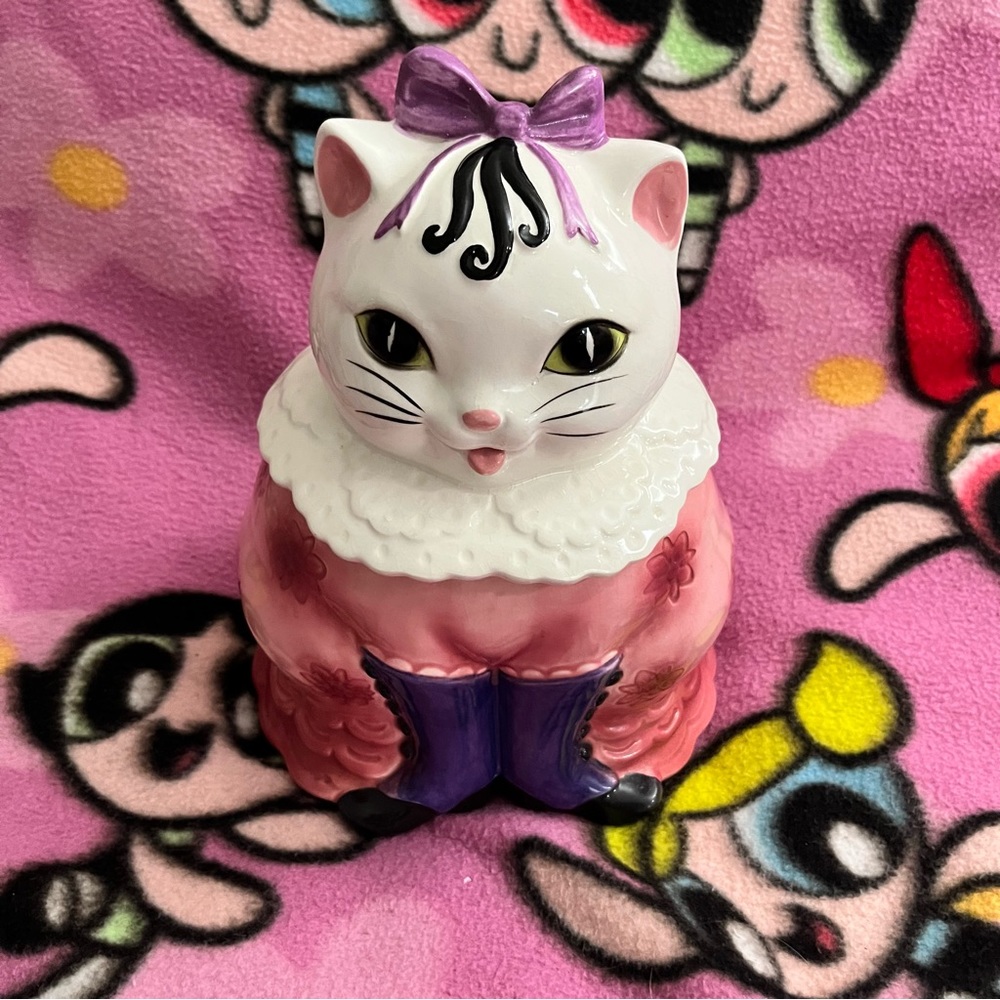 Lefton Ceramic Cat Cookie Jar Vintage RARE